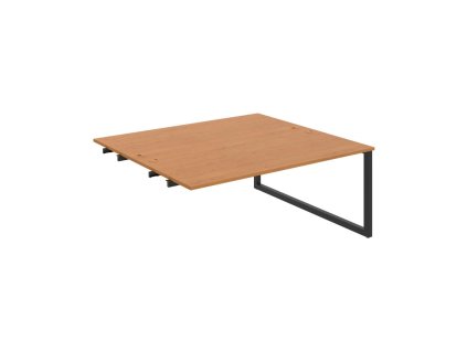 Pracovný stôl UNI O, k pozdĺ. reťazeniu, 180x75,5x160 cm, jelša/čierna