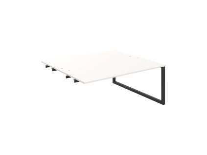 Pracovný stôl UNI O, k pozdĺ. reťazeniu, 180x75,5x160 cm, biela/čierna