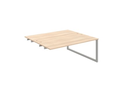 Pracovný stôl UNI O, k pozdĺ. reťazeniu, 180x75,5x160 cm, agát/sivá