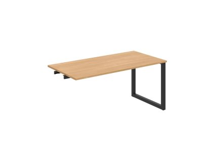 Rokovací stôl UNI O, k pozdĺ. reťazeniu, 160x75,5x80 cm, dub/čierna