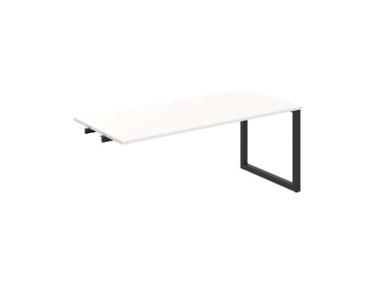 Rokovací stôl UNI O, k pozdĺ. reťazeniu, 180x75,5x80 cm, biela/čierna