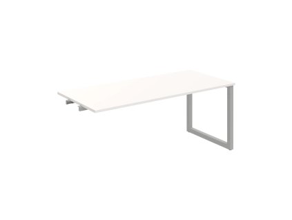 Rokovací stôl UNI O, k pozdĺ. reťazeniu, 180x75,5x80 cm, biela/sivá