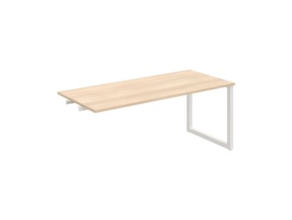 Rokovací stôl UNI O, k pozdĺ. reťazeniu, 180x75,5x80 cm, agát/biela