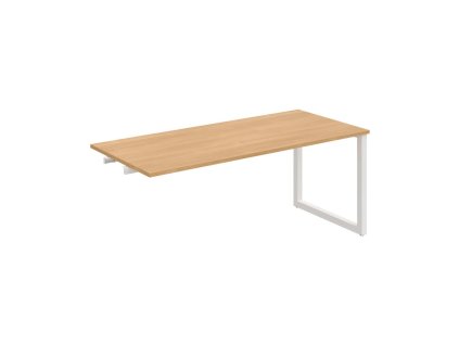 Rokovací stôl UNI O, k pozdĺ. reťazeniu, 180x75,5x80 cm, dub/biela