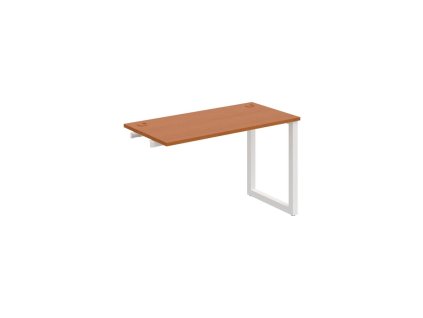 Pracovný stôl UNI O, k pozdĺ. reťazeniu, 120x75,5x60 cm, čerešňa/biela