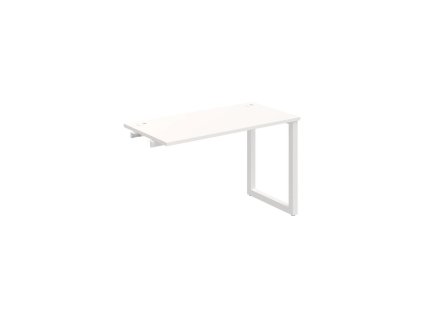 Pracovný stôl UNI O, k pozdĺ. reťazeniu, 120x75,5x60 cm, biela/biela