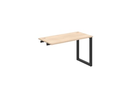 Pracovný stôl UNI O, k pozdĺ. reťazeniu, 120x75,5x60 cm, agát/čierna