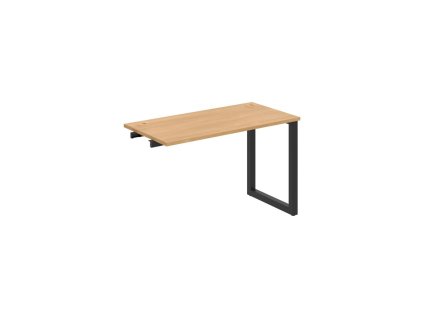 Pracovný stôl UNI O, k pozdĺ. reťazeniu, 120x75,5x60 cm, dub/čierna