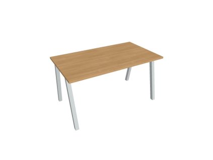 Rokovací stôl UNI A, 140x75,5x80 cm, dub/sivá