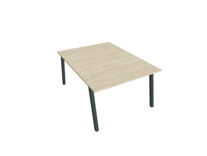 Pracovný stôl UNI A, 120x75,5x160 cm, agát/čierna