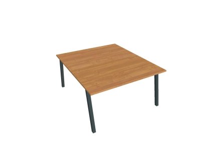 Pracovný stôl UNI A, 140x75,5x160 cm, jelša/čierna