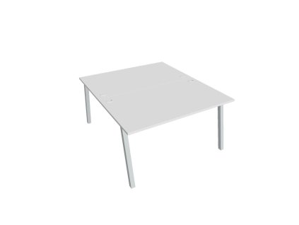 Pracovný stôl UNI A, 140x75,5x160 cm, biela/sivá