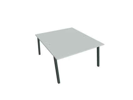 Pracovný stôl UNI A, 140x75,5x160 cm, sivá/čierna
