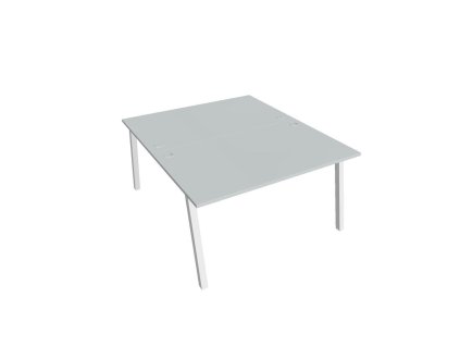 Pracovný stôl UNI A, 140x75,5x160 cm, sivá/biela