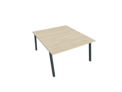 Pracovný stôl UNI A, 140x75,5x160 cm, agát/čierna