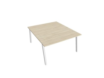 Pracovný stôl UNI A, 140x75,5x160 cm, agát/biela