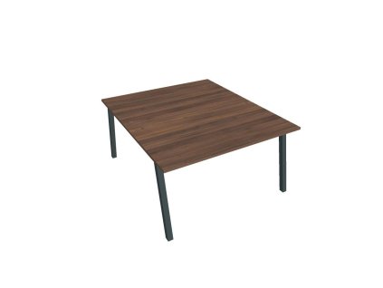 Pracovný stôl UNI A, 140x75,5x160 cm, orech/čierna