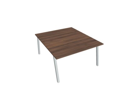 Pracovný stôl UNI A, 140x75,5x160 cm, orech/sivá