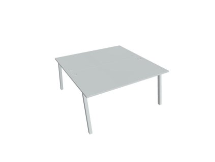 Pracovný stôl UNI A, 160x75,5x160 cm, sivá/sivá