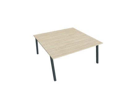 Pracovný stôl UNI A, 160x75,5x160 cm, agát/čierna