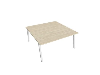 Pracovný stôl UNI A, 160x75,5x160 cm, agát/biela