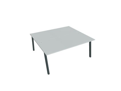 Pracovný stôl UNI A, 180x75,5x160 cm, sivá/čierna