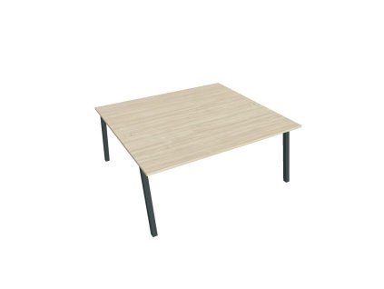 Pracovný stôl UNI A, 180x75,5x160 cm, agát/čierna