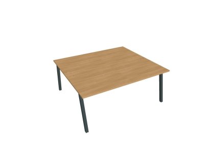 Pracovný stôl UNI A, 180x75,5x160 cm, dub/čierna