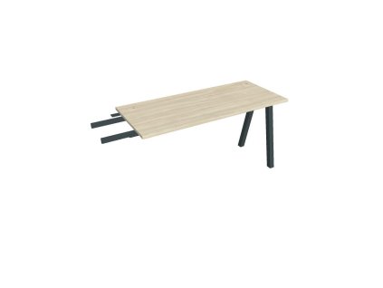 Pracovný stôl UNI A, kolmo reťaziaci, 140x75,5x60 cm, agát/čierna