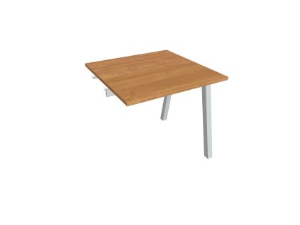 Pracovný stôl UNI A, k pozdĺ. reťazeniu, 80x75,5x80 cm, jelša/sivá