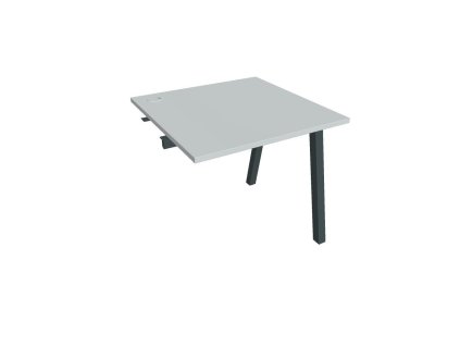 Pracovný stôl UNI A, k pozdĺ. reťazeniu, 80x75,5x80 cm, sivá/čierna