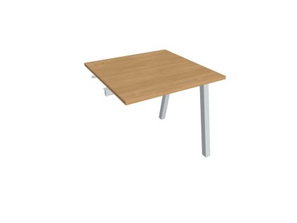 Pracovný stôl UNI A, k pozdĺ. reťazeniu, 80x75,5x80 cm, dub/sivá