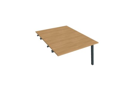 Pracovný stôl UNI A, k pozdĺ. reťazeniu, 120x75,5x160 cm, dub/čierna