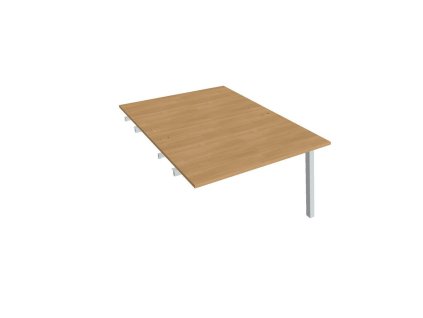 Pracovný stôl UNI A, k pozdĺ. reťazeniu, 120x75,5x160 cm, dub/sivá