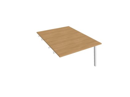 Pracovný stôl UNI A, k pozdĺ. reťazeniu, 120x75,5x160 cm, dub/biela