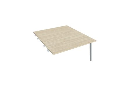 Pracovný stôl UNI A, k pozdĺ. reťazeniu, 140x75,5x160 cm, agát/sivá