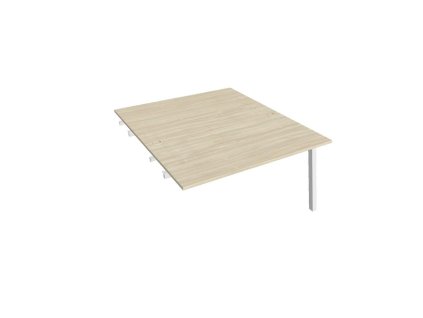 Pracovný stôl UNI A, k pozdĺ. reťazeniu, 140x75,5x160 cm, agát/biela