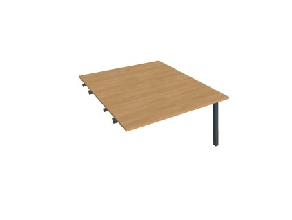 Pracovný stôl UNI A, k pozdĺ. reťazeniu, 140x75,5x160 cm, dub/čierna