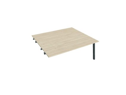 Pracovný stôl UNI A, k pozdĺ. reťazeniu, 180x75,5x160 cm, agát/čierna