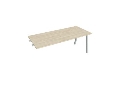 Rokovací stôl UNI A, k pozdĺ. reťazeniu, 180x75,5x80 cm, agát/sivá