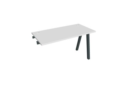 Pracovný stôl UNI A, k pozdĺ. reťazeniu, 120x75,5x60 cm, biela/čierna