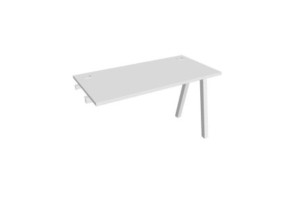 Pracovný stôl UNI A, k pozdĺ. reťazeniu, 120x75,5x60 cm, biela/biela