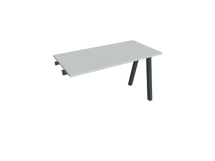 Pracovný stôl UNI A, k pozdĺ. reťazeniu, 120x75,5x60 cm, sivá/čierna