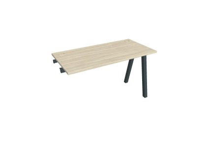 Pracovný stôl UNI A, k pozdĺ. reťazeniu, 120x75,5x60 cm, agát/čierna