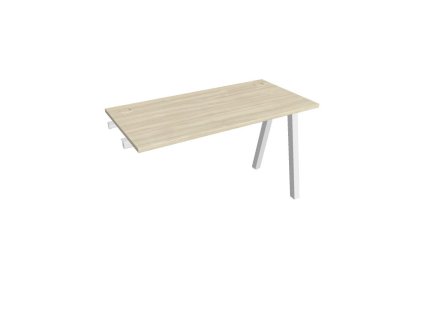 Pracovný stôl UNI A, k pozdĺ. reťazeniu, 120x75,5x60 cm, agát/biela