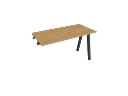 Pracovný stôl UNI A, k pozdĺ. reťazeniu, 120x75,5x60 cm, dub/čierna