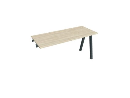 Pracovný stôl UNI A, k pozdĺ. reťazeniu, 140x75,5x60 cm, agát/čierna