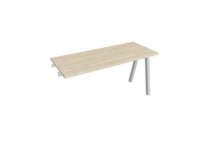 Pracovný stôl UNI A, k pozdĺ. reťazeniu, 140x75,5x60 cm, agát/sivá