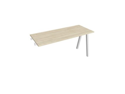 Pracovný stôl UNI A, k pozdĺ. reťazeniu, 140x75,5x60 cm, agát/biela