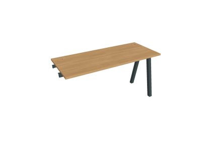 Pracovný stôl UNI A, k pozdĺ. reťazeniu, 140x75,5x60 cm, dub/čierna